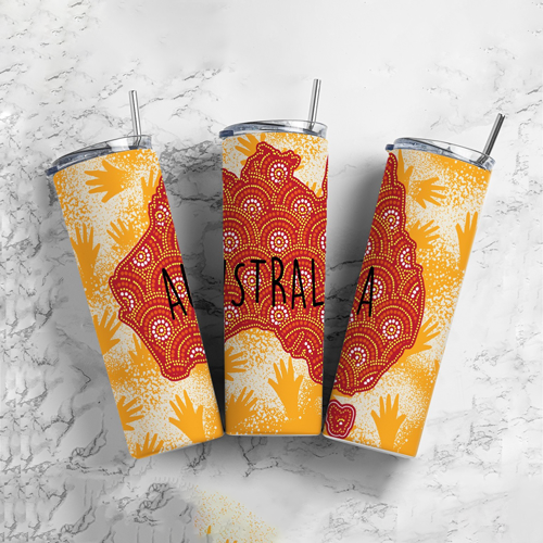 20 Oz. Skinny Tumblers With Full Color Imprint and Straw