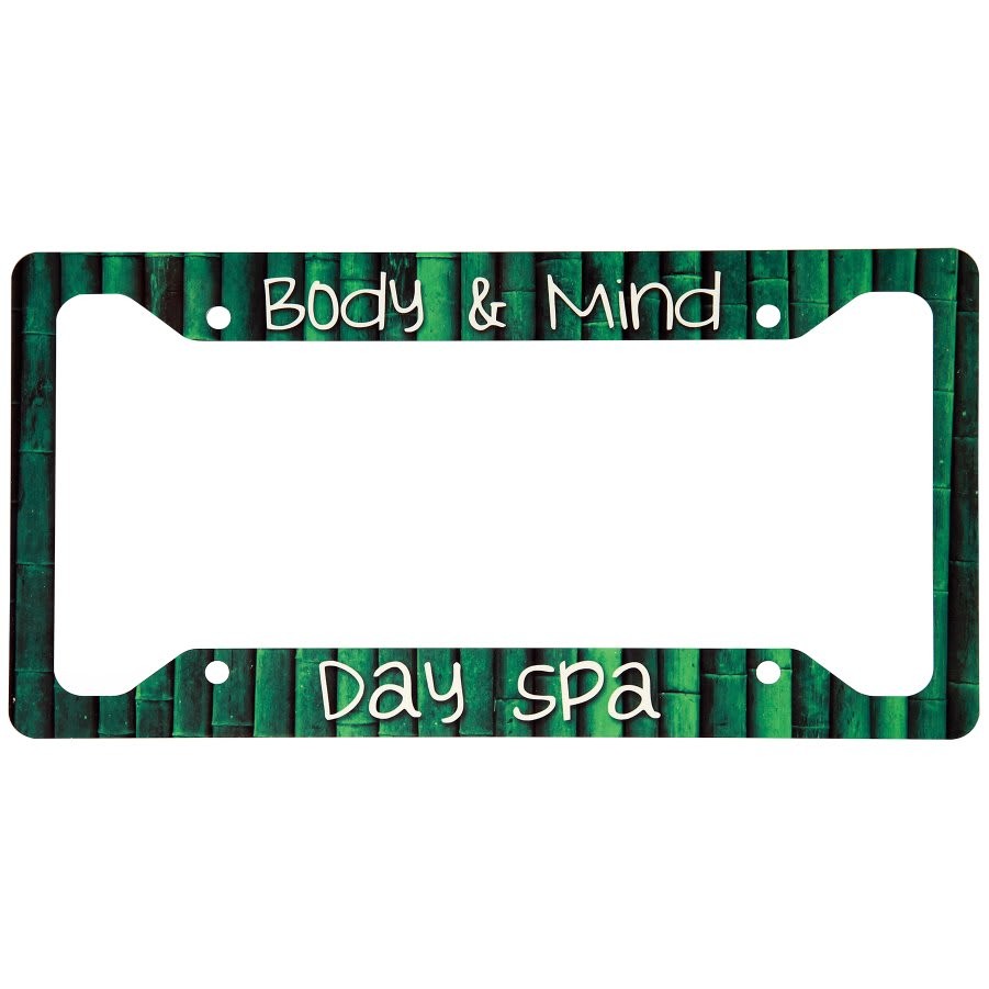 Aluminum License Plate Wide Frame With Full Color Imprint